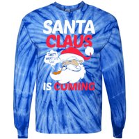 Santa Is Coming Thats What She Said Tie-Dye Long Sleeve Shirt