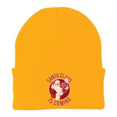 Santa Is Coming Thats What She Said Knit Cap Winter Beanie