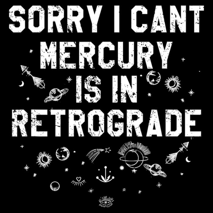 Sorry I CanT Mercury Is In Retrograde Funny Astrology Flexfit Unipanel Trucker Cap