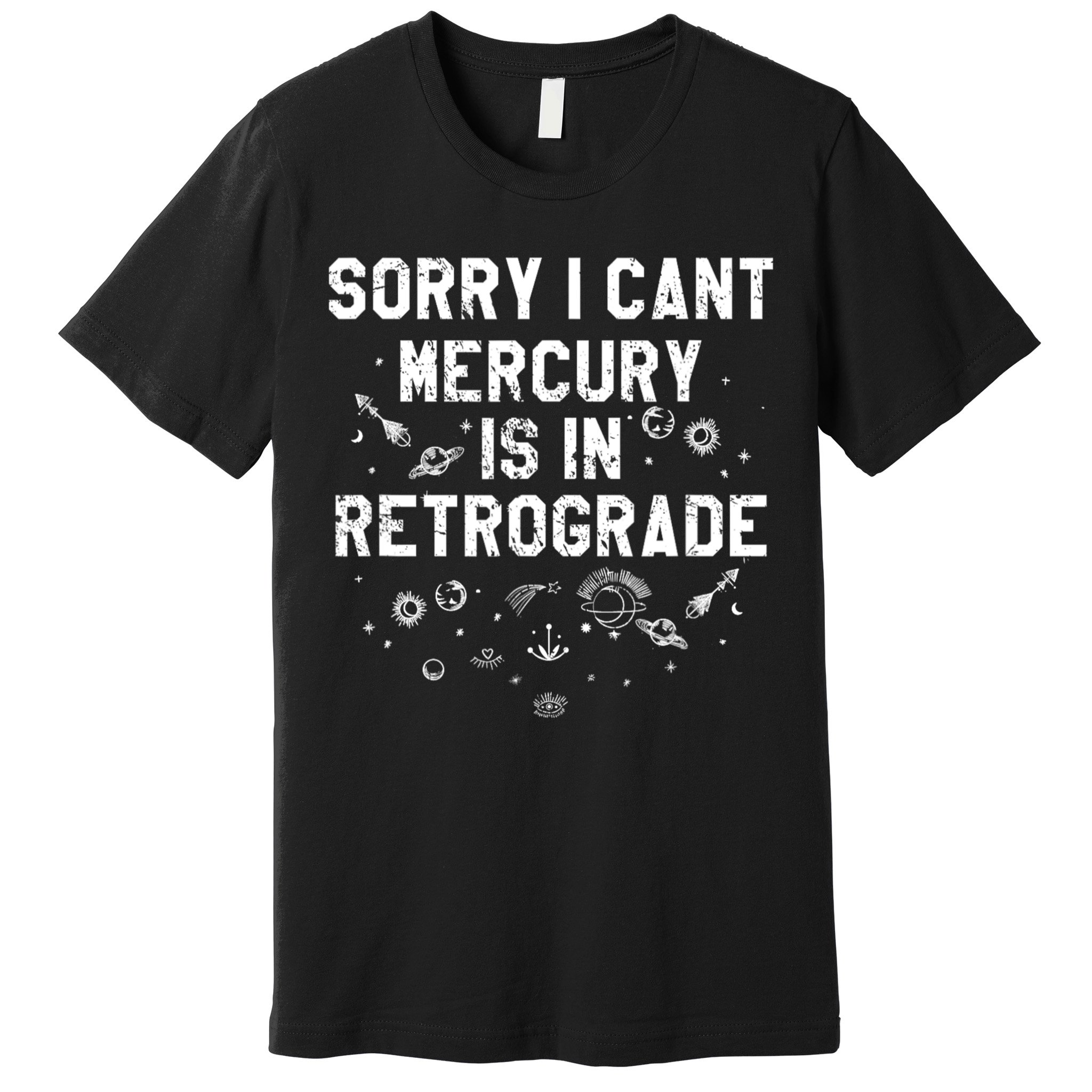 Sorry I CanT Mercury Is In Retrograde Funny Astrology Premium T-Shirt