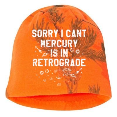 Sorry I CanT Mercury Is In Retrograde Funny Astrology Kati - Camo Knit Beanie