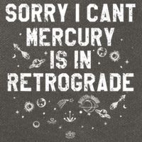 Sorry I CanT Mercury Is In Retrograde Funny Astrology Cotton Canvas Backpack