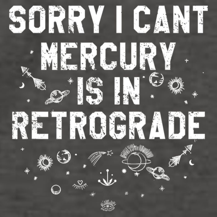 Sorry I CanT Mercury Is In Retrograde Funny Astrology Vector Backpack