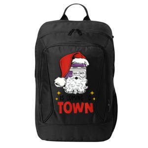 Sani-Cloth Is Coming To Town Funny Christmas Nurse Nursing City Backpack