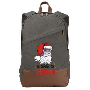 Sani-Cloth Is Coming To Town Funny Christmas Nurse Nursing Cotton Canvas Backpack