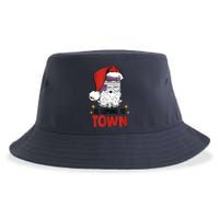 Sani-Cloth Is Coming To Town Funny Christmas Nurse Nursing Sustainable Bucket Hat