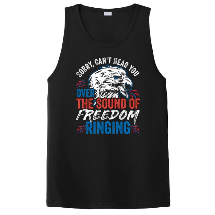 Sorry I Cant Hear You Over The Sound Of Freedom Ringing PosiCharge Competitor Tank