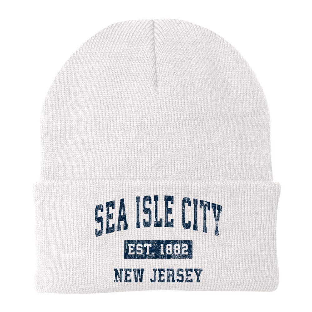 Sea Isle City New Jersey Nj Vintage Sports Beanie