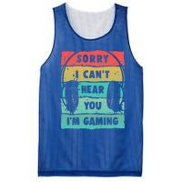 Sorry I Can't Hear You I'm Gaming Funny Gamer Gaming Gift Mesh Reversible Basketball Jersey Tank