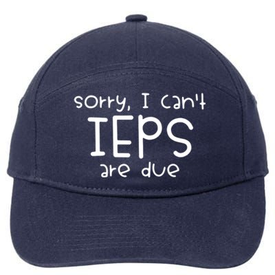 Sorry I Cant Ieps Are Due Cute Elementary Teacher Iep 7-Panel Snapback Hat