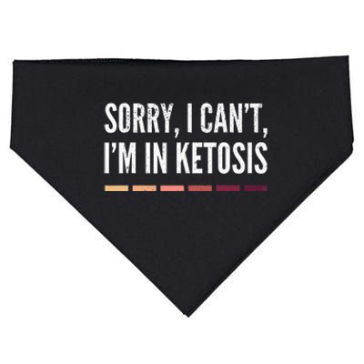 Sorry I CanT IM In Ketosis Funny Keto USA-Made Doggie Bandana