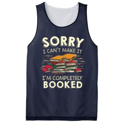 Sorry I Can't Make It I'm Completely Booked Reading Mesh Reversible Basketball Jersey Tank