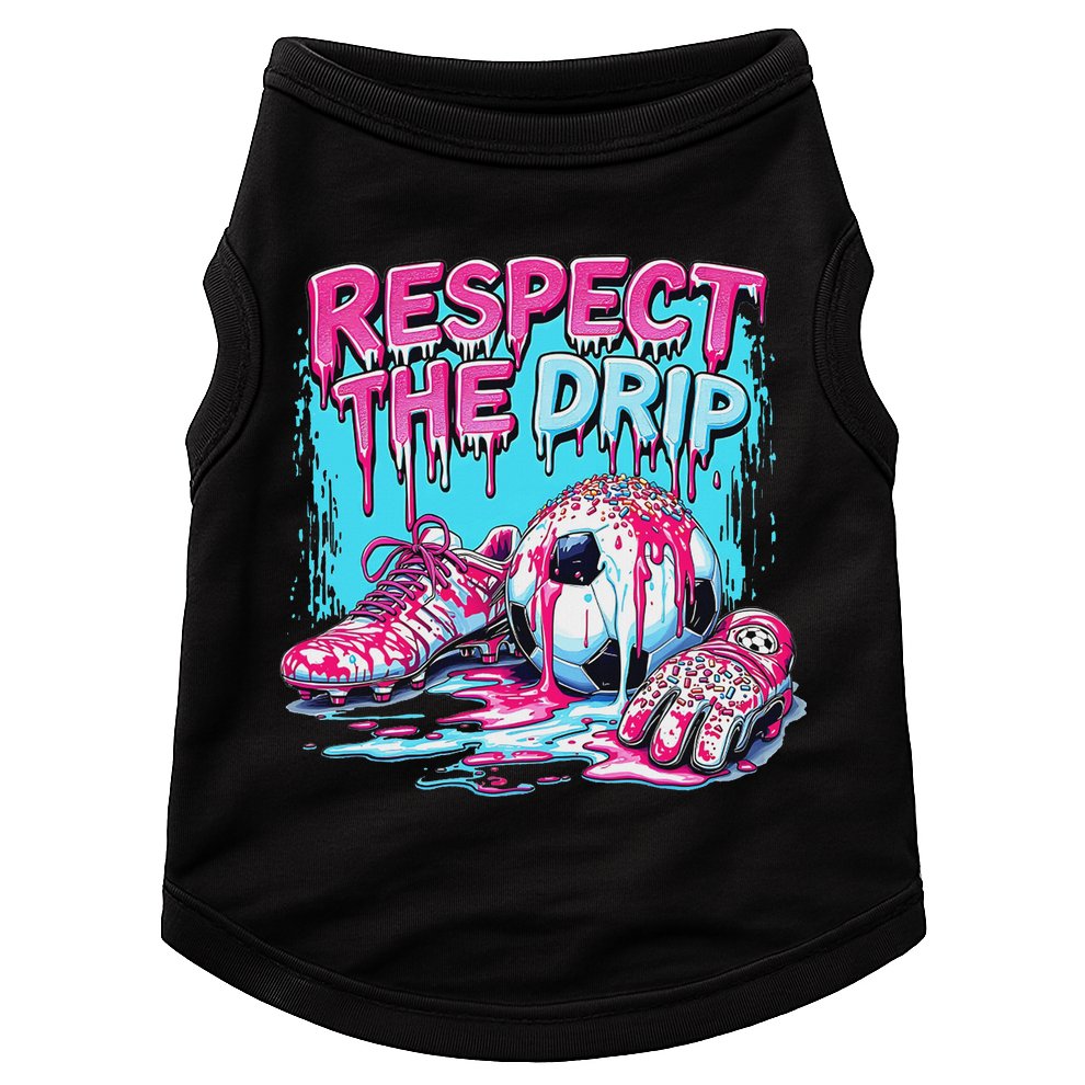Soccer Ice Cream Sprinkles Theme Respect The Drip Doggie Tank