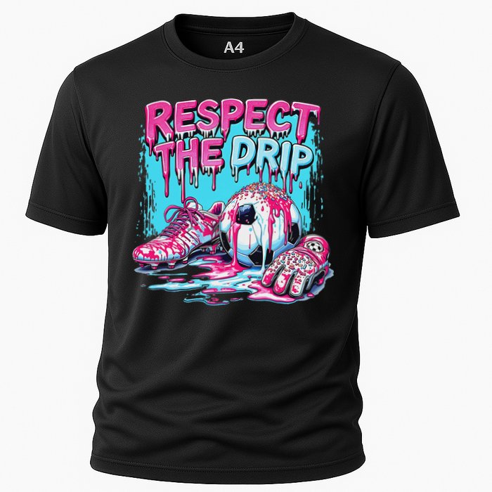 Soccer Ice Cream Sprinkles Theme Respect The Drip Cooling Performance Crew T-Shirt