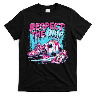 Soccer Ice Cream Sprinkles Theme Respect The Drip T-Shirt