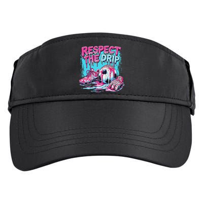 Soccer Ice Cream Sprinkles Theme Respect The Drip Adult Drive Performance Visor