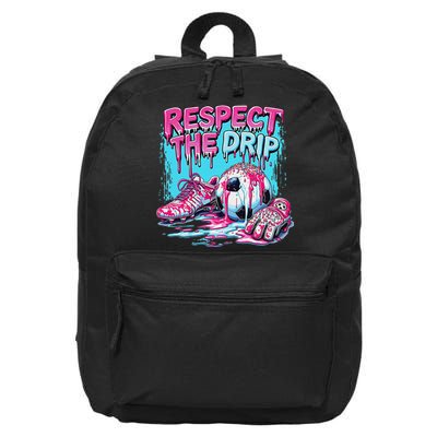 Soccer Ice Cream Sprinkles Theme Respect The Drip 16 in Basic Backpack