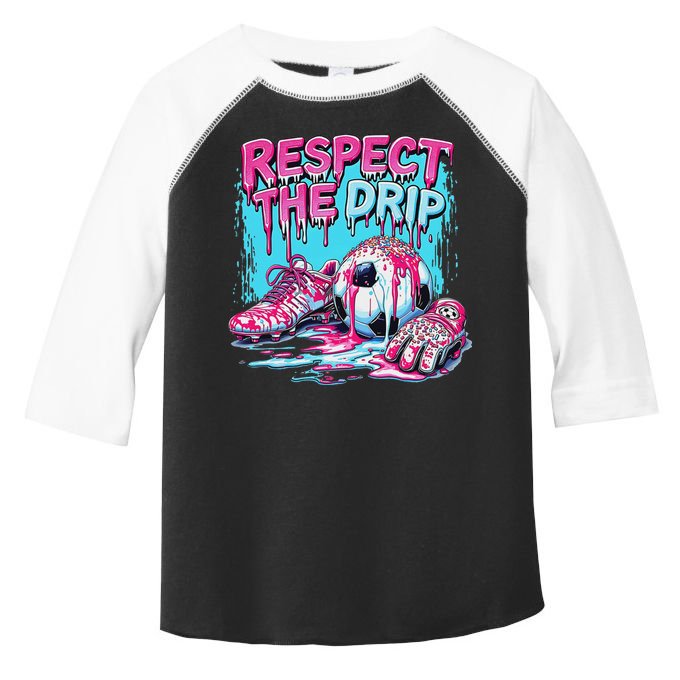 Soccer Ice Cream Sprinkles Theme Respect The Drip Toddler Fine Jersey T-Shirt