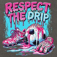 Soccer Ice Cream Sprinkles Theme Respect The Drip Cotton Canvas Backpack