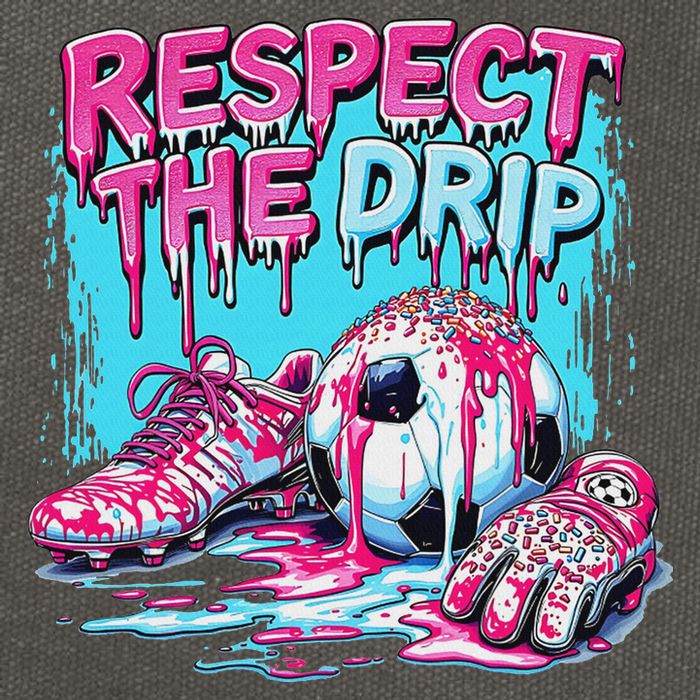 Soccer Ice Cream Sprinkles Theme Respect The Drip Cotton Canvas Backpack