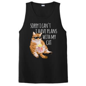 Sorry I Cant I Have Plans With My Cat Funny Cat Lover Gift PosiCharge Competitor Tank