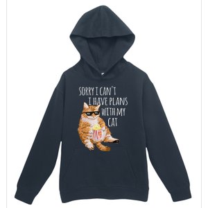 Sorry I Cant I Have Plans With My Cat Funny Cat Lover Gift Urban Pullover Hoodie