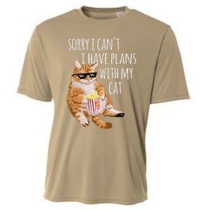 Sorry I Cant I Have Plans With My Cat Funny Cat Lover Gift Cooling Performance Crew T-Shirt