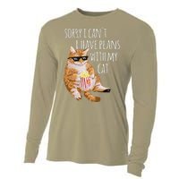 Sorry I Cant I Have Plans With My Cat Funny Cat Lover Gift Cooling Performance Long Sleeve Crew