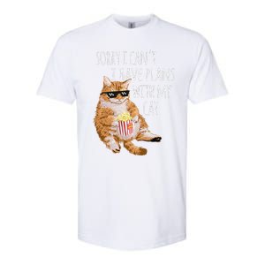 Sorry I Cant I Have Plans With My Cat Funny Cat Lover Gift Softstyle CVC T-Shirt