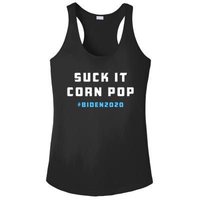 Suck It Corn Pop Joe Biden 2020 Funny Political Gift Ladies PosiCharge Competitor Racerback Tank