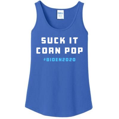 Suck It Corn Pop Joe Biden 2020 Funny Political Gift Ladies Essential Tank