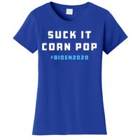 Suck It Corn Pop Joe Biden 2020 Funny Political Gift Women's T-Shirt