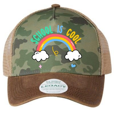 School Is Cool Rainbow Fun Retro Legacy Tie Dye Trucker Hat