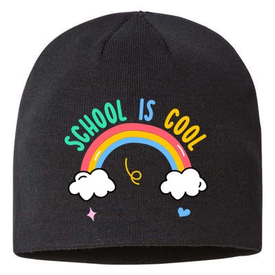 School Is Cool Rainbow Fun Retro Sustainable Beanie