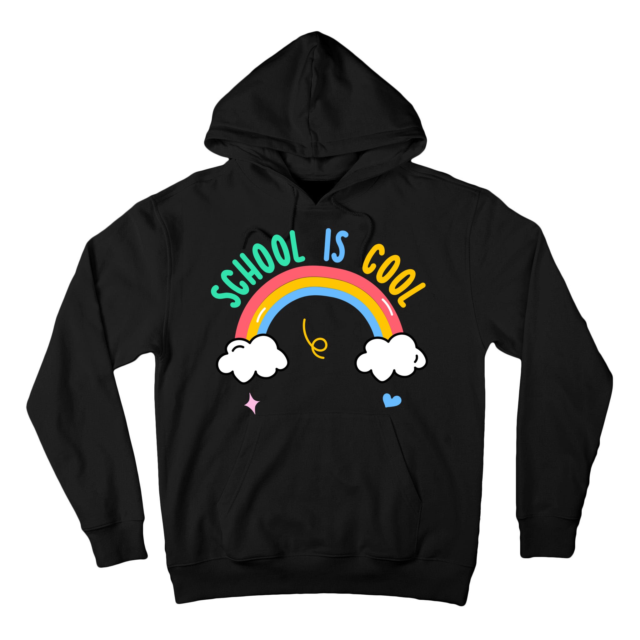 School Is Cool Rainbow Fun Retro Tall Hoodie
