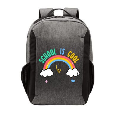 School Is Cool Rainbow Fun Retro Vector Backpack