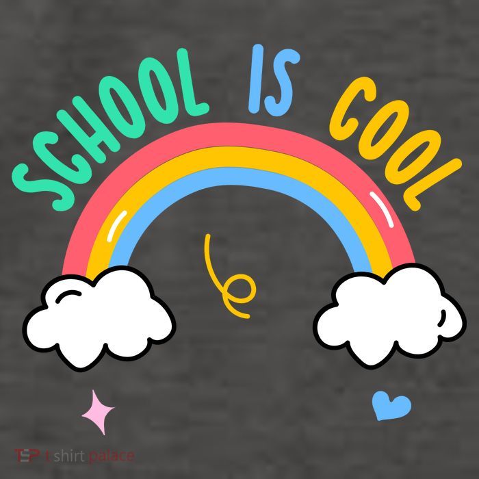 School Is Cool Rainbow Fun Retro Vector Backpack