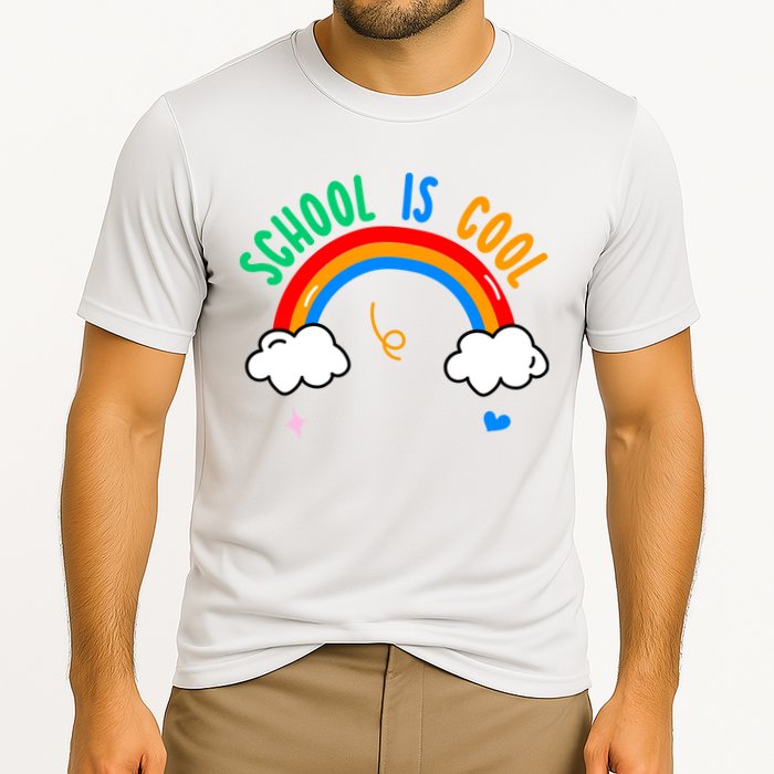 School Is Cool Rainbow Fun Retro Cooling Performance Crew T-Shirt