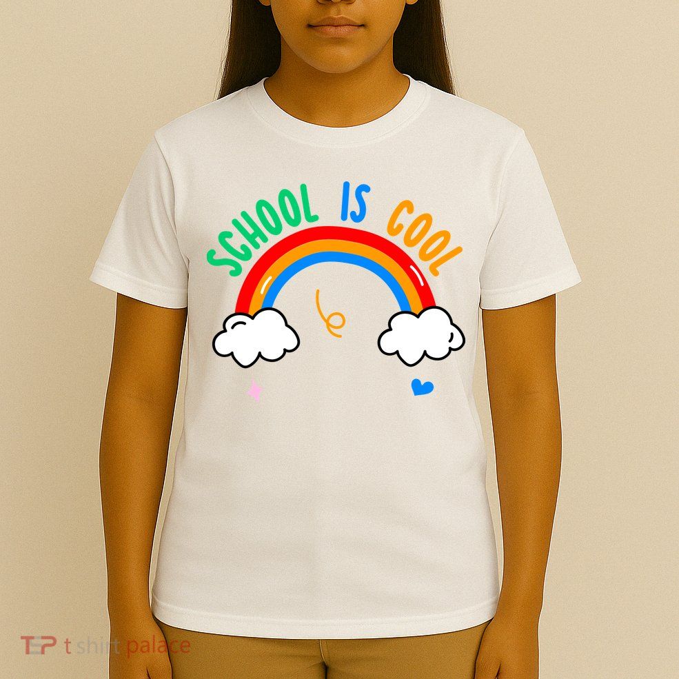 School Is Cool Rainbow Fun Retro T-Shirt