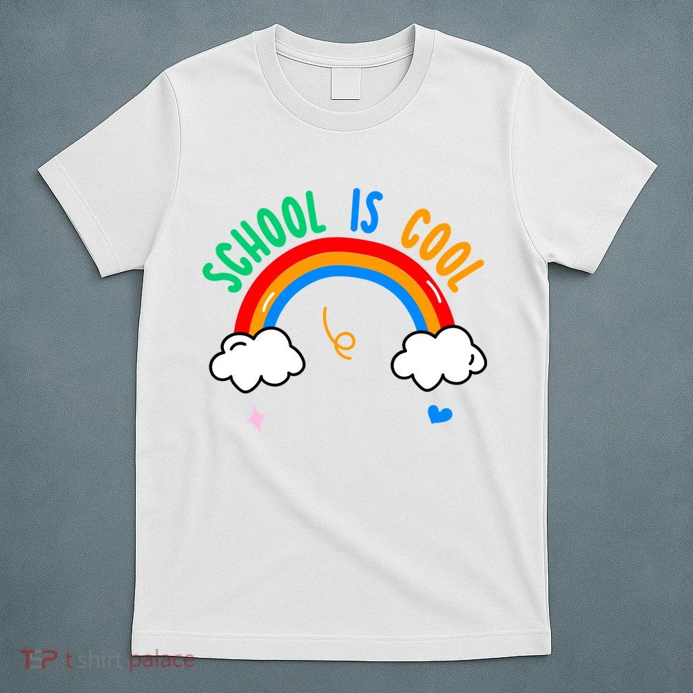 School Is Cool Rainbow Fun Retro T-Shirt