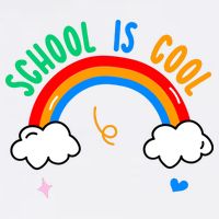 School Is Cool Rainbow Fun Retro Sustainable Bucket Hat