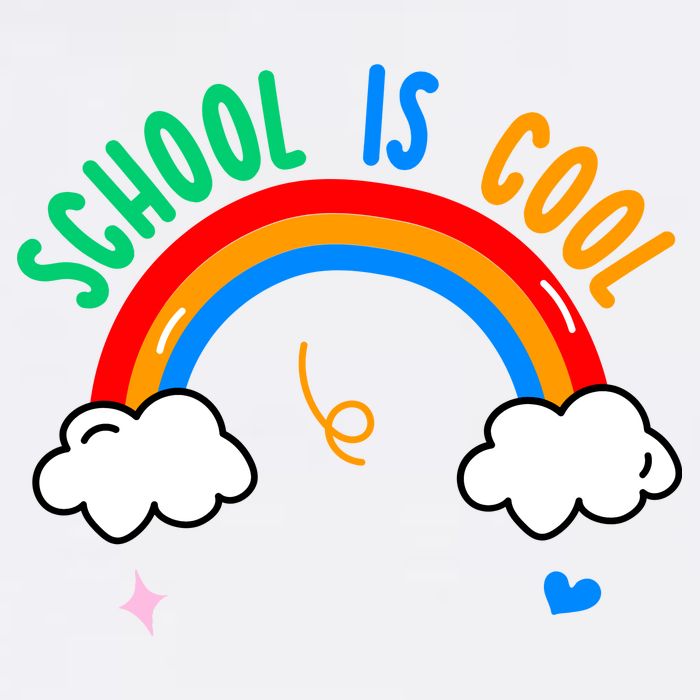 School Is Cool Rainbow Fun Retro Sustainable Bucket Hat