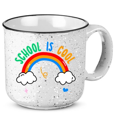 School Is Cool Rainbow Fun Retro 15oz Campfire Ceramic Mug
