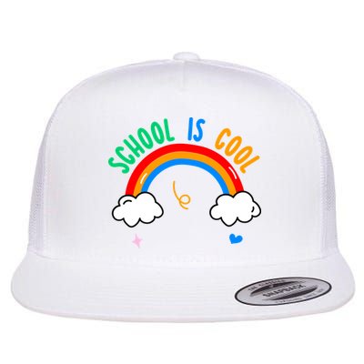 School Is Cool Rainbow Fun Retro Flatbill Hat