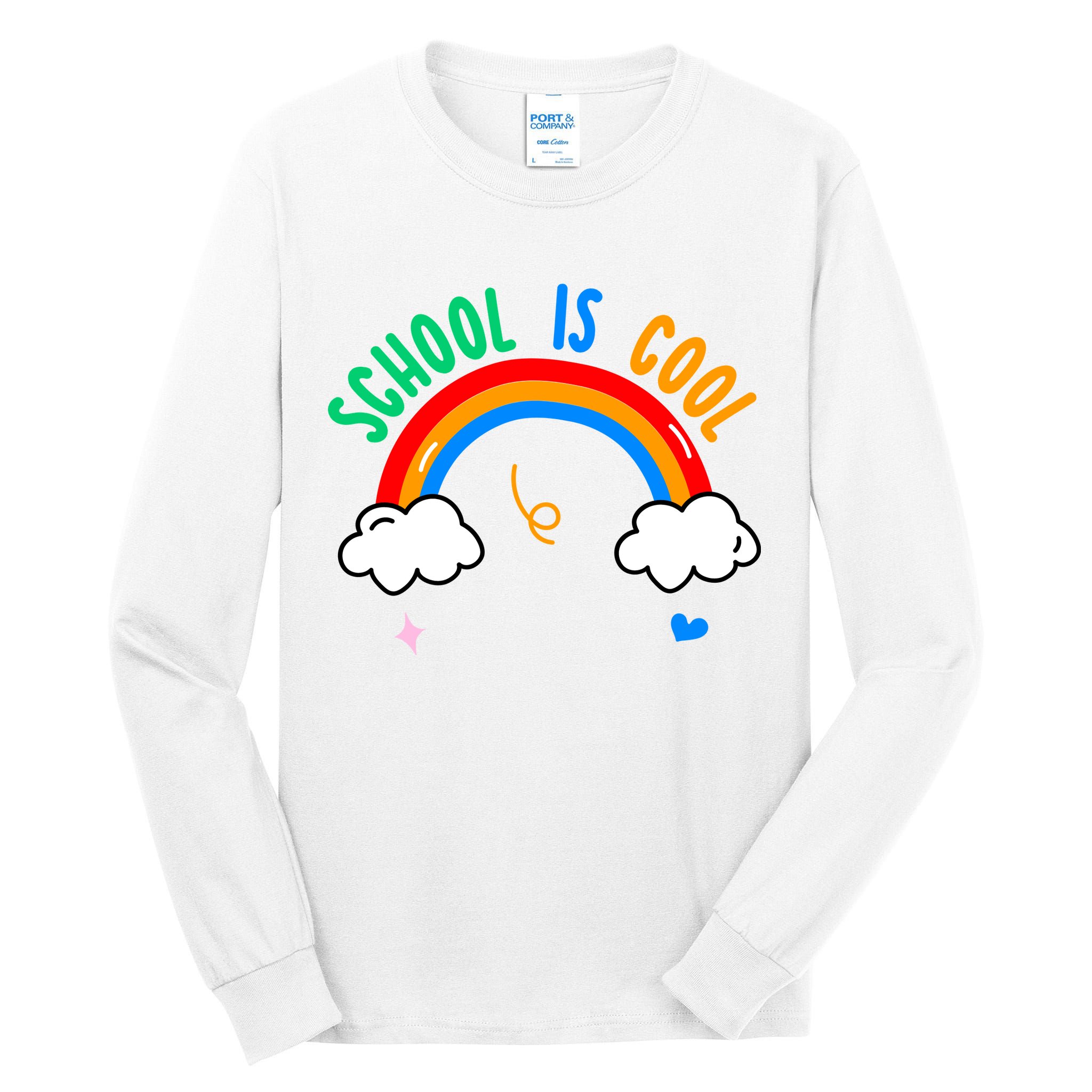 School Is Cool Rainbow Fun Retro Tall Long Sleeve T-Shirt