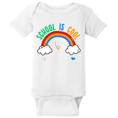 School Is Cool Rainbow Fun Retro Baby Bodysuit