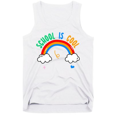 School Is Cool Rainbow Fun Retro Tank Top