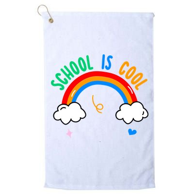 School Is Cool Rainbow Fun Retro Golf Towel