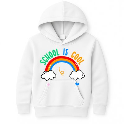 School Is Cool Rainbow Fun Retro Kids Hoodie