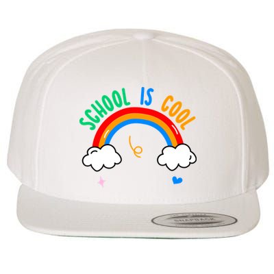 School Is Cool Rainbow Fun Retro Wool Snapback Cap